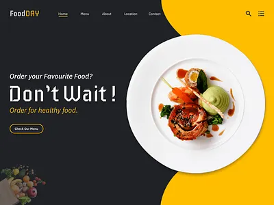 Food Website Mockup