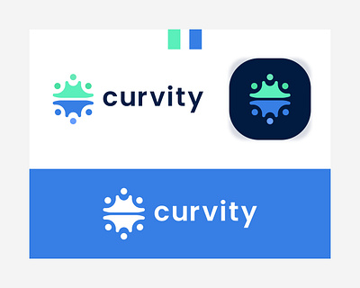 curvity teamwork , medical logo design branding branding communication community connection discussion group happy healthy help logocreator logodesign medical meeting office pharmaceutical popular service teamwork template trendy