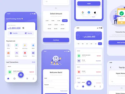 E-Wallet App design e wallet mobile app ui