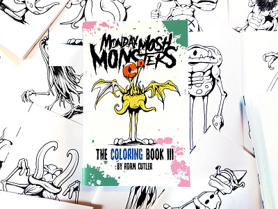 Monday Mosh Monsters: The Coloring Book III bestiary cartoon character creature digital art drawing illustration monster