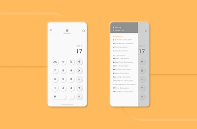 DAILY UI #004 | Calculator app app design bill calculator convertor design digital figma graphic design gray iphone multi calculator multitask people simple tip calculator tips ui ux white