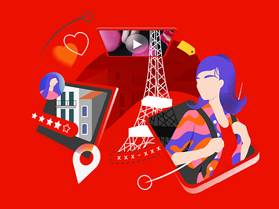 Make the digital economy personal coupon code discount eiffel tower hair heart hotel illustration illustrator macaroon map movment ratings travel