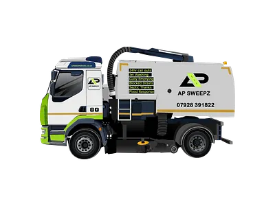 Animated Vector of a Road Sweeping Truck design graphic design illustration vector