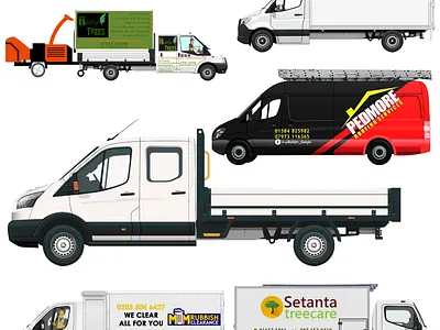 Different Vectors of Vans/transits/ford vectors design graphic design illustration vector