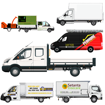 Different Vectors of Vans/transits/ford vectors design graphic design illustration vector