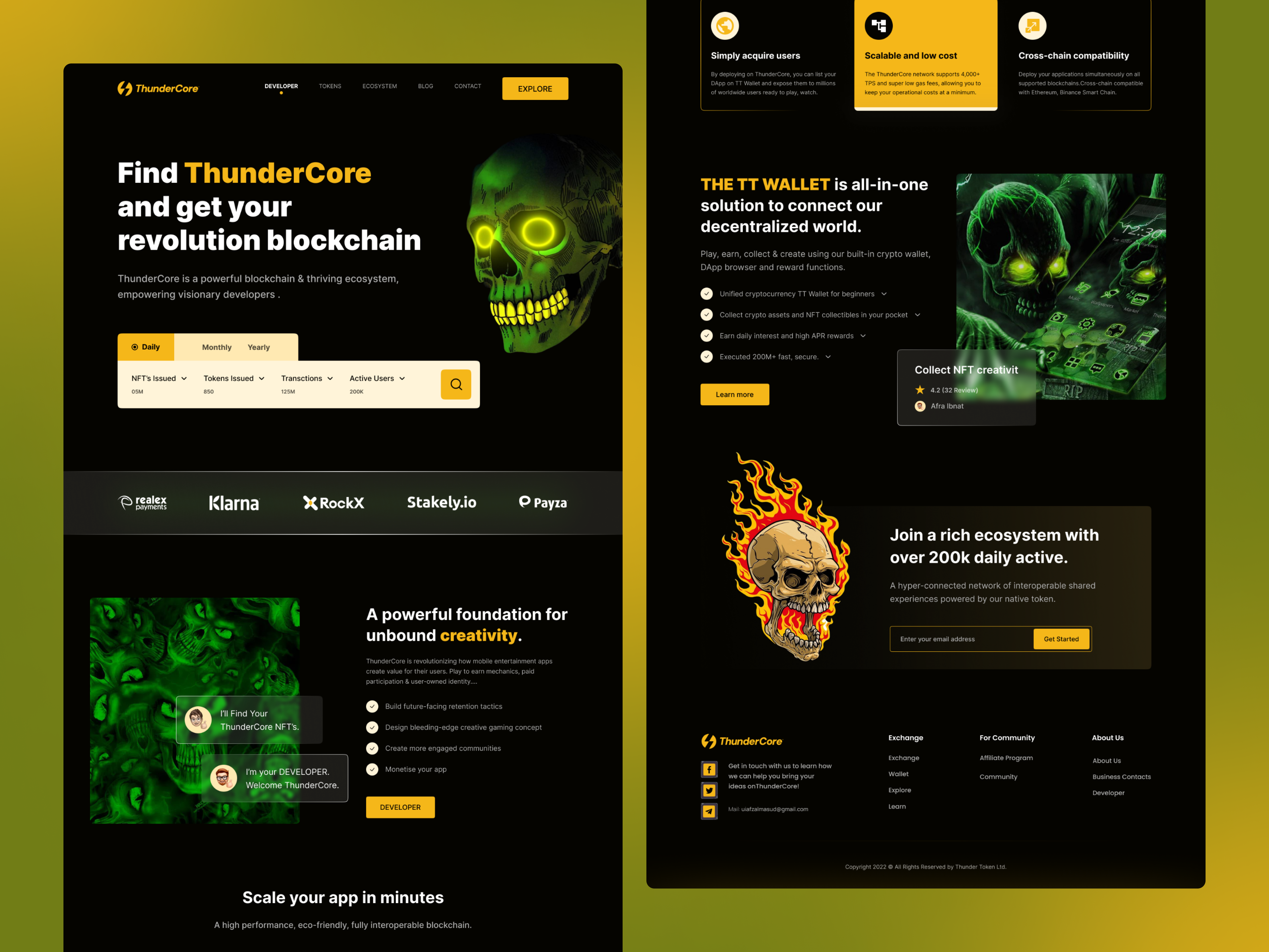 Example of Nft Mobile App / Landing Page / Website