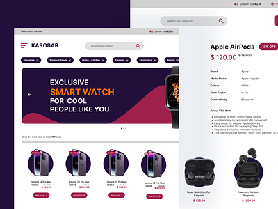 E-commerce Web Design airpods apple application branding design ecommerce graphic design landing page landing page design layout ui user interface ux web web design website
