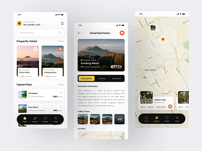 Bowlangs - Travelling Mobile App. adventure app destination mobile app mobile design mobile ui travel agency travel service travel tour travelling trip ui ux vacation