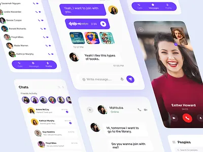 Messenger App Design app creative design ios app ios app design messenger messenger app minimalist mobile app mobile integration modern ui network social network ui
