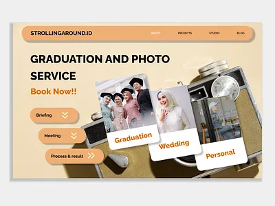 Photography Service Website design ui ux