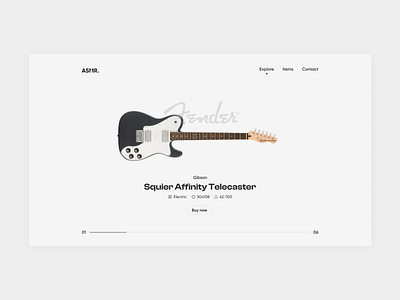 Daily UI #1 daily ui guitar music ui web