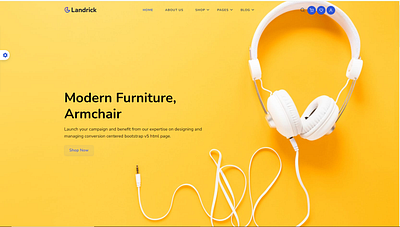 Landrick Furniture graphic design ui web design