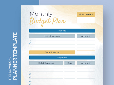 Monthly Budget Planner Free Google Docs Template bill business corporate docs document google invoice monthly ms pay payment planner print printing project sales tax template templates word
