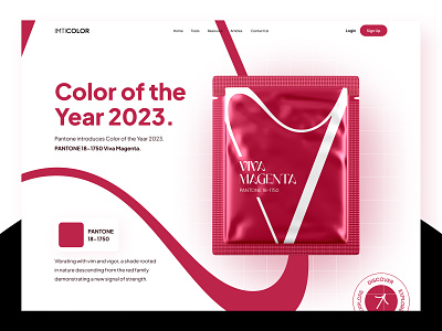 Pantone Color Of The Year 2023 - Viva Magenta branding color color 2023 color of the year coloroftheyear coloroftheyear2023 imtiazux landing page magenta magenta verse magentaverse pantone pantone2023 swatch ui design ux design viva magenta vivamagenta web design welcome to the magentaverse