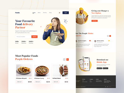 Foodx- Food Delivery Landing Page Design burger deliveryapp deliverylandingpage deliverywebsite fastfood fooddelivery foodie foodlover foodui homedelivery homemade pizza prototype restaurant uiux webapp yummy