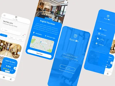 Book Me App UI Design adobe xd branding graphic design ui ux