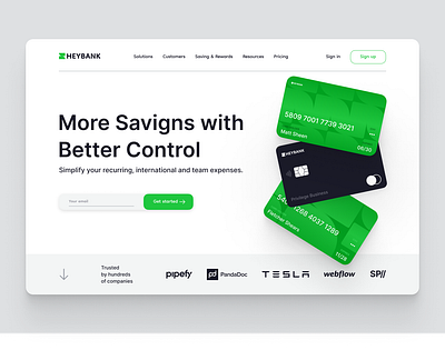 HEYBANK/Corporate card design figma fintech ui web design