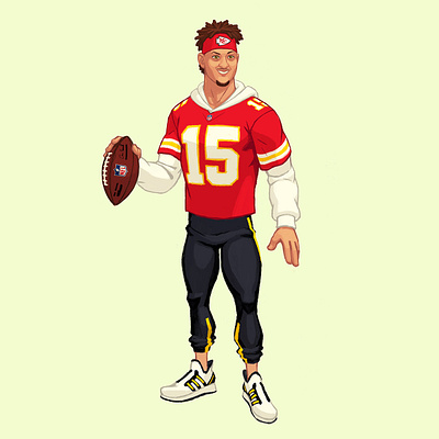 AT&T NFL Sunday Ticket character design illustration