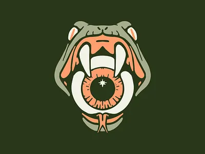 Snake & eye logo character design eyeball illustration logo logo design skate brand snake