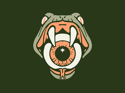 Snake & eye logo character design eyeball illustration logo logo design skate brand snake