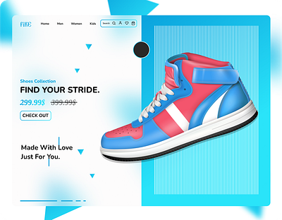 fiKE - Sneaker Store Landing Page Design uiux web design