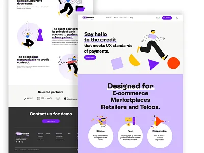 Younited Pay illustration landingpage ui webdesign