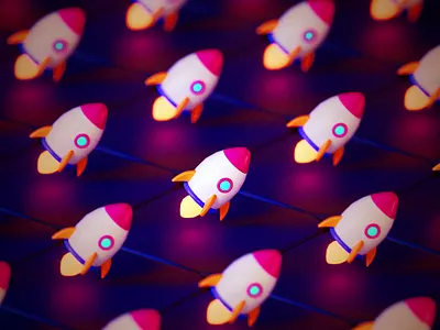 Rocket or Racket 3d animation cinema 4d cinema4d composition design graphic design illustration motion graphics redshift trendy