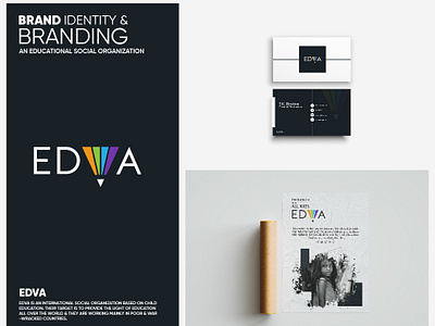 BRANDING (EDVA- An Educational Social Organization) animation brand brand identity branding design graphic design illustration logo logotype motion graphics ui ux vector