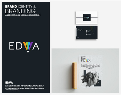 BRANDING (EDVA- An Educational Social Organization) animation brand brand identity branding design graphic design illustration logo logotype motion graphics ui ux vector