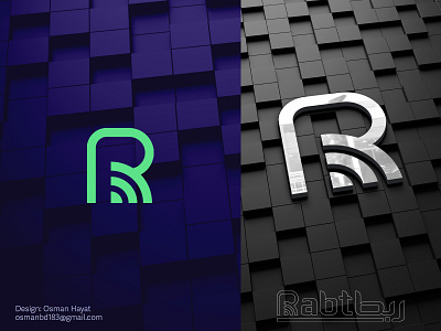 Rabt Arabic Logo arabic apps logo arabic brand arabic english mixed logo arabic logo bilingual logo branding calligraphy artist connect logoconcept modern arabic logo nfc based business nfc logo r r logo wifi logo