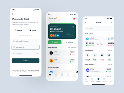 Invester - Stock Investment App UI Kit bank branding design finance financial fintech graphic design invest investment mobile mobile design payment pixlayer stock transaction ui ui kit uikit ux wallet