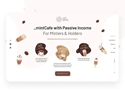 Mint Cafe Landing page landingpage ui webdesign webnemtechnology websitedesign