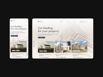 Website Design for Real Estate Investment art direction branding concept design digital product graphic design investment logo real estate typography ui ux product website