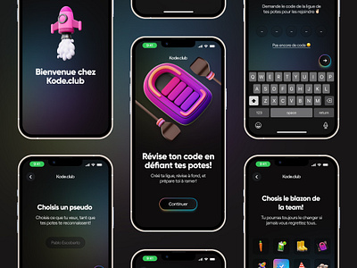 Code de la Route 3d blender avatar boat code code de la route highway inflatable boat ios app design mobile onboarding question registration subscription traffic laws transport transit traffic ui ux