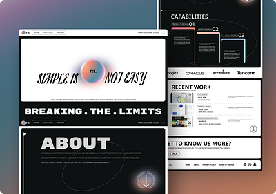 ra. : Creative Agency Website Design Concept uiux web design