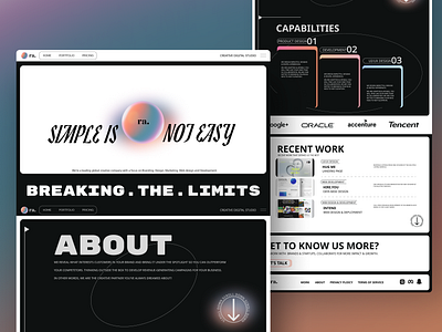 ra. : Creative Agency Website Design Concept uiux web design