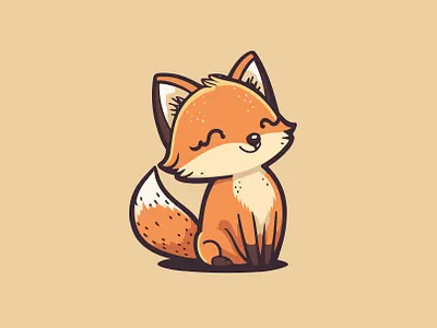 Illustration of a cute fox fox illustration svg vector