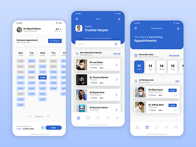Medical App appointment branding design doctor fit graphic design health homepage illustration logo medical mobile app schedule ui uiux ux vector