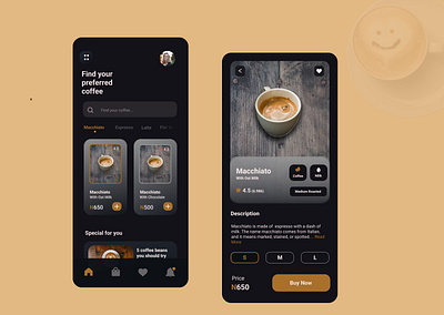 Coffee App ui ux