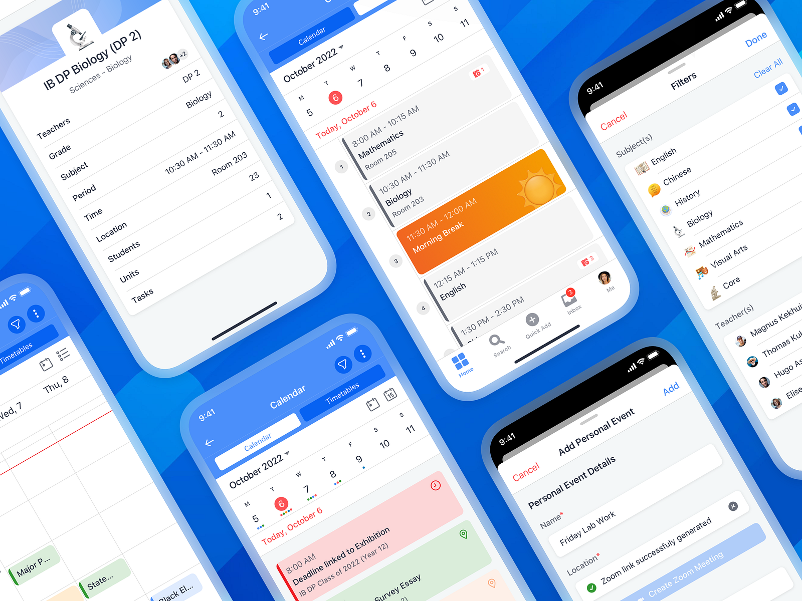 Calendar & Timetable iOS Mobile App by Vladimir Rakshâ on Dribbble