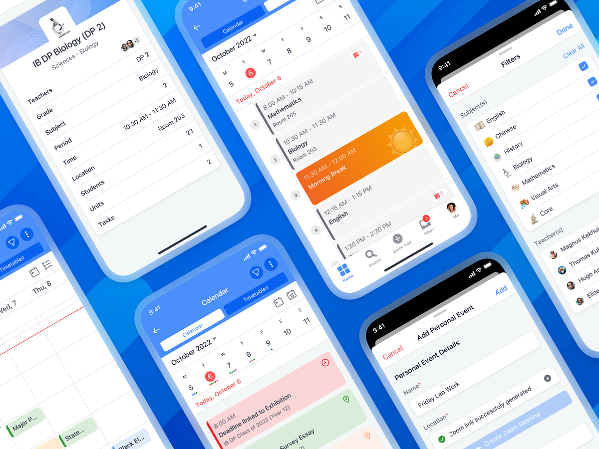 Calendar & Timetable iOS Mobile App by Vladimir Rakshâ on Dribbble