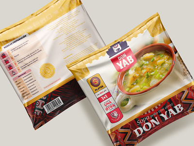 DON YAB: Chicken Soup packaging brand branding design food graphic design honduras identity illustration logo maya mayan pack packaging soup vectors