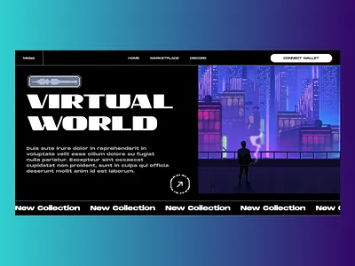 Virtual World Landing Page UI 2.0 (Web3) adobe xd design ecommerce ui design figma illustration landing page landing page design metaverse ui user interface ux web3 web3 style ui website design