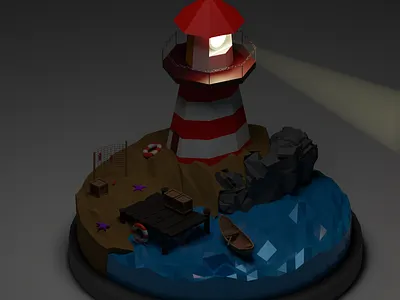 Light House 3D 3d blender design graphic design