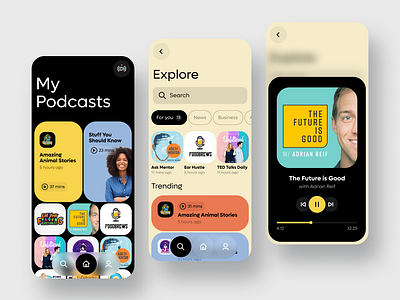 Google Podcasts Redesigned App android app app app ios app landing dashboard design google podcasts ios app landing page podcast product ui ux website