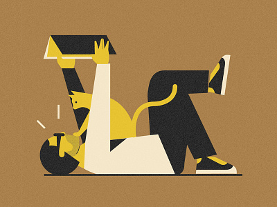 Whenever I’m planning to read … (Personal ‘22) animals character design editorial grain graphic design illustration