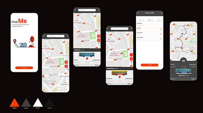 Case Study Public Bus Monitoring mobile app app branding design illustration typography ui ux