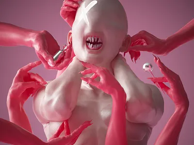 Candyman part 2 3d c4d design freak illustration monster nft octane render zbrush
