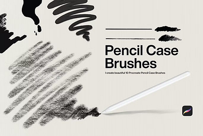 Pencil case, 10 Procreate brushes brush