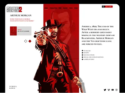 RED DEAD REDEPTION 2 design interface product service startup ui ux web website